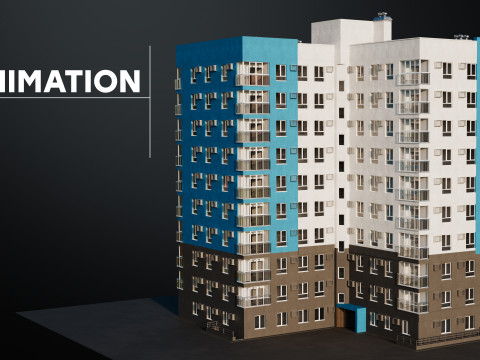 Building animation 3D Model