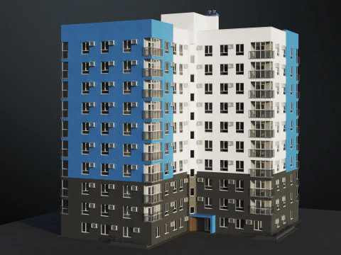 Edificio de varias plantas Modelo 3D