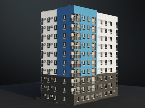 बहुमंजिला इमारत 3D मॉडल