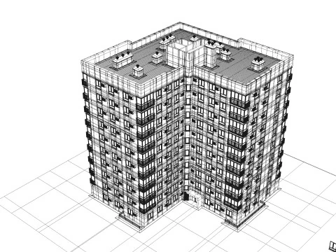 Multi-storey building 3D Model