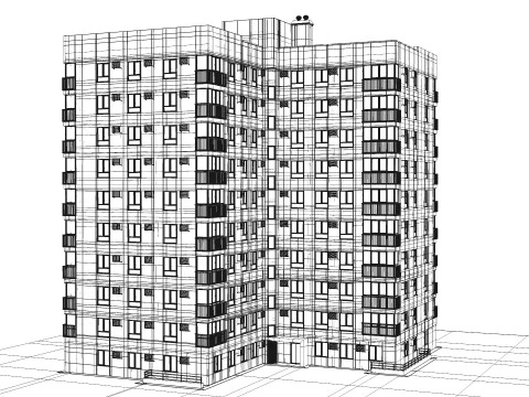 Multi-storey building 3D Model
