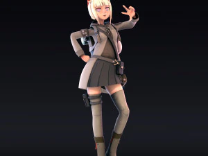 post apocalyptic girl 3D Model