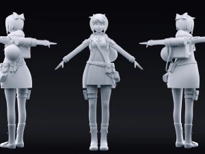 post apocalyptic girl 3D Model