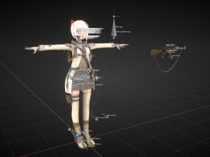 post apocalyptic girl Modèle 3D
