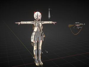 post apocalyptic girl Modèle 3D