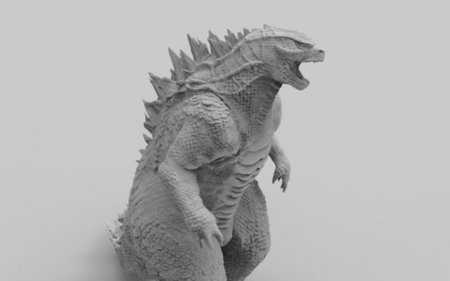 godzilla gojira 3D प्रिंट मॉडल .c4d .max .obj .3ds .fbx .stl .blend 