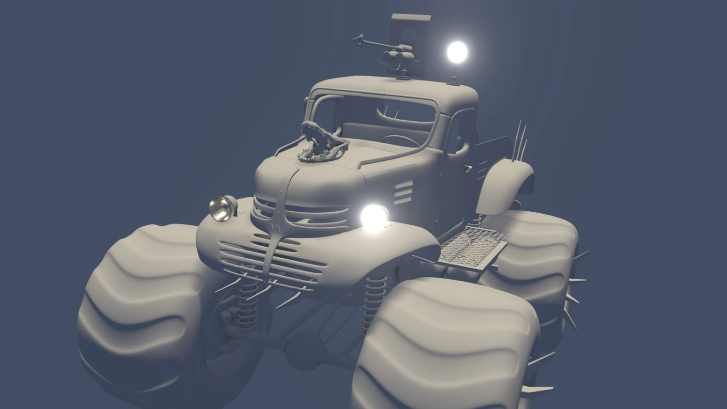 max car cyberpunk 3D Print Model .c4d .max .obj .3ds .fbx .stl .blend