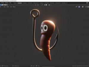 cute earthworm - minhoca Model Cetak 3D