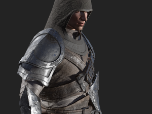 dark fantasy assassin - game ready Modello 3D