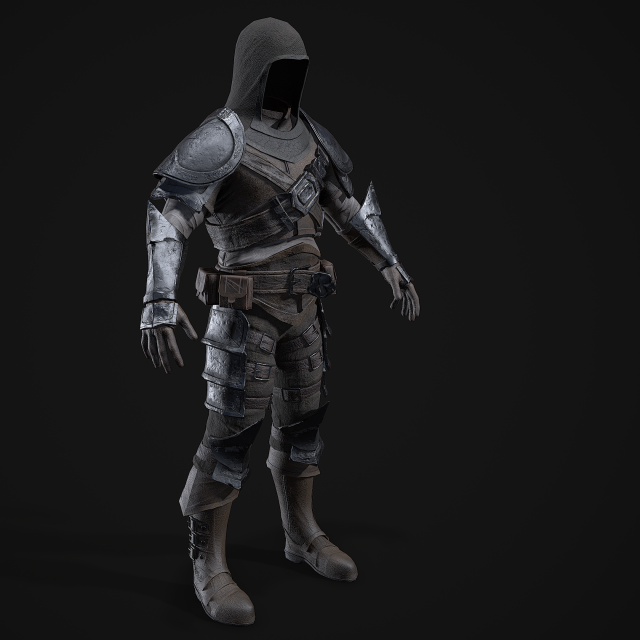 dark fantasy assassin - game ready 3D Model in Fantasy 3DExport