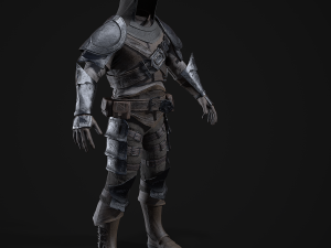 dark fantasy assassin - game ready Modello 3D