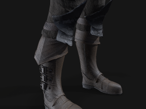 dark fantasy assassin - game ready Modello 3D