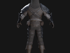 dark fantasy assassin - game ready Modello 3D