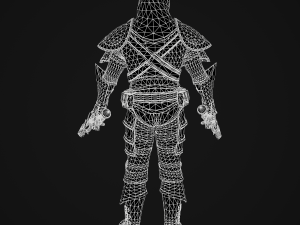 dark fantasy assassin - game ready Modello 3D