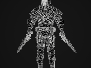 dark fantasy assassin - game ready Modello 3D