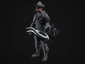 dark fantasy archer - game ready 3D Model