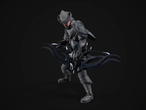 dark fantasy archer - game ready 3D Model