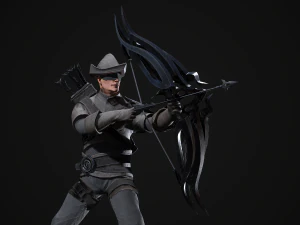 dark fantasy archer - game ready 3D Model