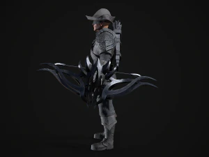 dark fantasy archer - game ready 3D Model