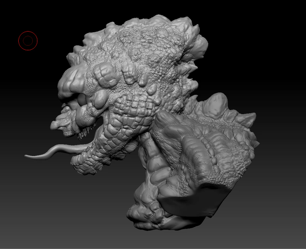 reptil monster 3D Model .c4d .max .obj .3ds .fbx .stl .blend 