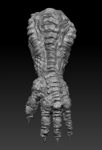 reptil monster hand 3D Model .c4d .max .obj .3ds .fbx .stl .blend 