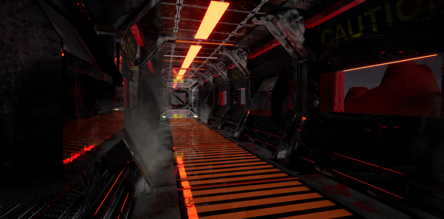 SCIFI CORRIDOR 3D Model .c4d .max .obj .3ds .fbx .stl .blend 