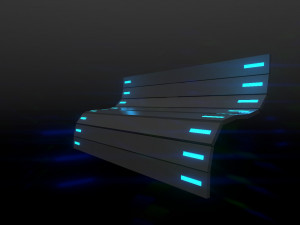Futuristic bench 3D Model