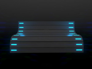 Futuristic bench Modèle 3D