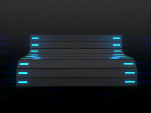 Futuristic bench 3D Model