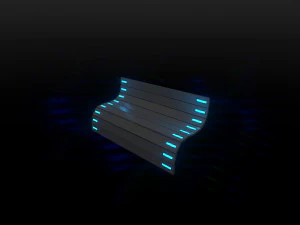 Futuristic bench 3D Model