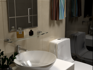salle de bains - bathroom 3Dモデル