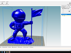 astronaut on the moon with a flag Model Cetak 3D