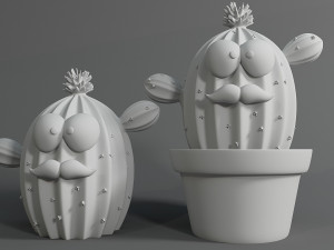 cactus plant living in a pot Modelo de impresión 3D