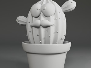 cactus plant living in a pot Modelo de Impressão 3D