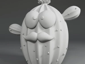 cactus plant living in a pot 3D Print Model