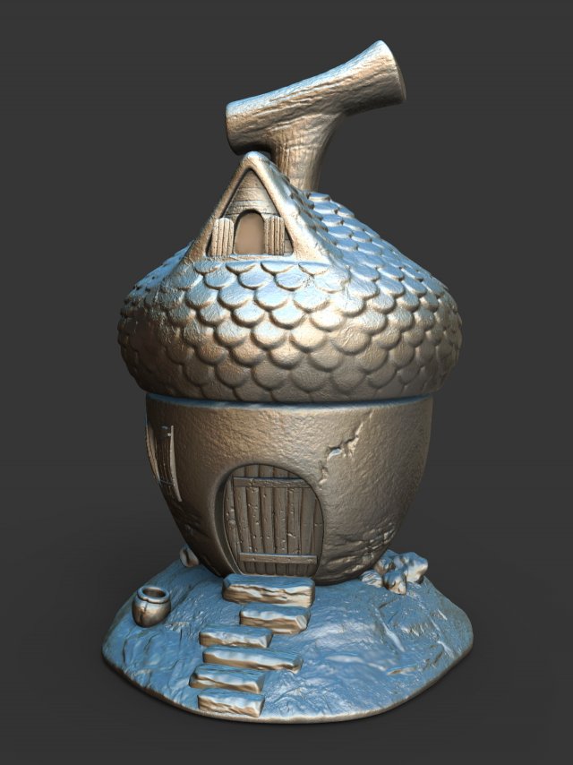 acorn cute forest house squirrels Model Cetak 3D .c4d .max .obj .3ds .fbx .stl .blend 