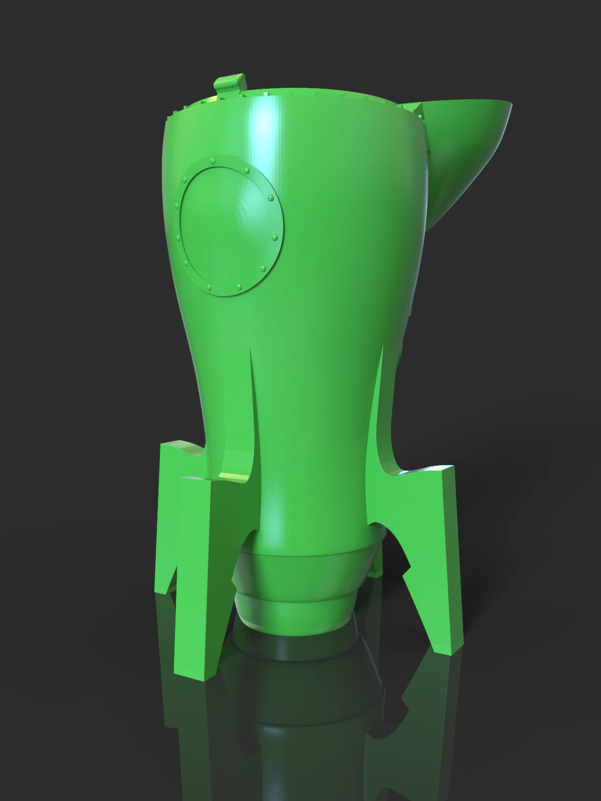 ROCKET ORGANIZER WITH OPENING LID 3D Print Model .c4d .max .obj .3ds .fbx .stl .blend