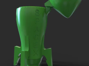 ROCKET ORGANIZER WITH OPENING LID 3D Print Model