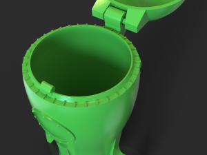 ROCKET ORGANIZER WITH OPENING LID Modello di stampa 3D