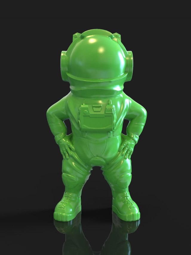 THE ASTRONAUT IS SERIOUS ABOUT PRINTING Model do druku 3D .c4d .max .obj .3ds .fbx .stl .blend 