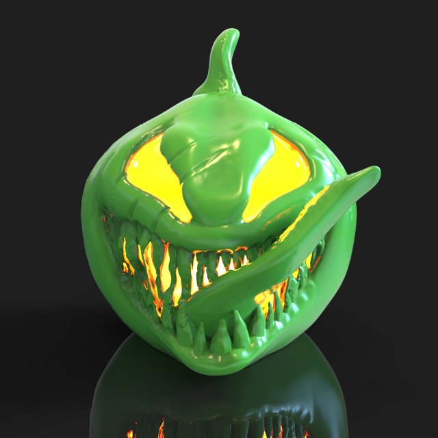 Toothy pumpkin for Halloween 3Dプリントモデル .c4d .max .obj .3ds .fbx .stl .blend 