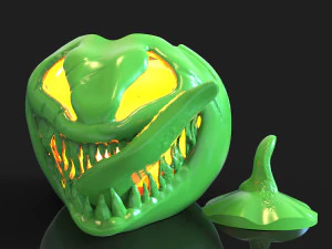 Toothy pumpkin for Halloween 3D Print Model