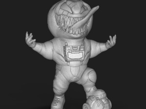 Venom pumpkin in a spacesuit for Halloween Model Cetak 3D