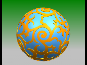 relief 3d hollow sculpture ball model design download Modelo 3D