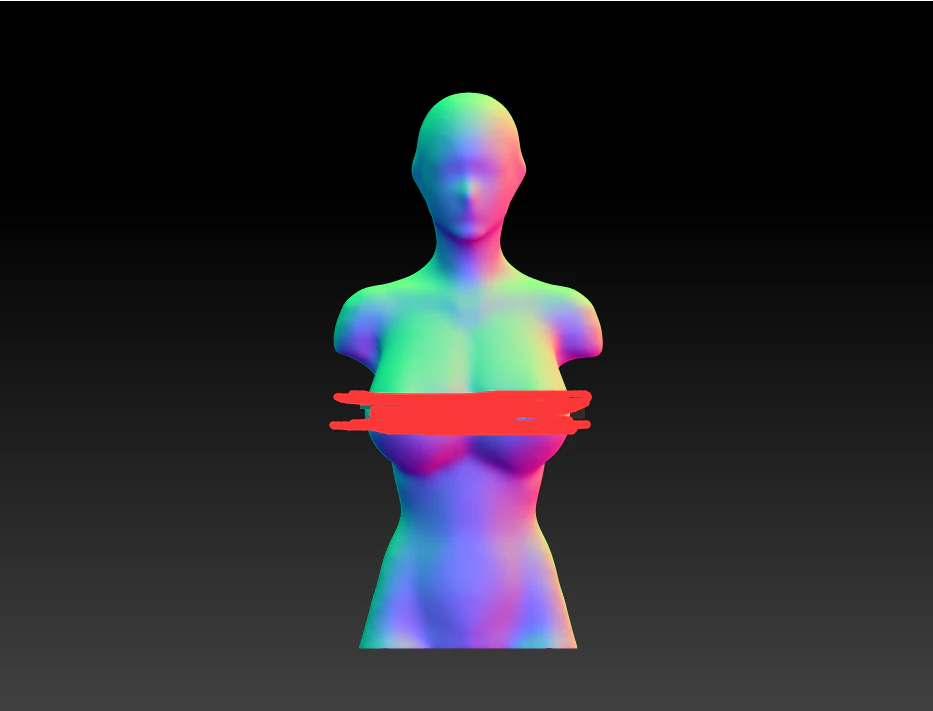 female body art model download 3d large chest female model download 3D Model .c4d .max .obj .3ds .fbx .stl .blend 