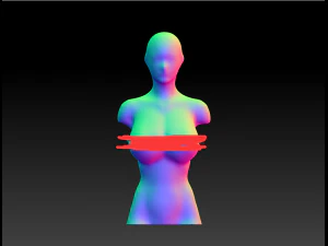 pobierz model kobiecego ciała z dużą klatką piersiową pobierz model 3D z dużą klatką piersiową Model 3D