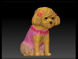 original teddy dog 3d design model download 3D Model