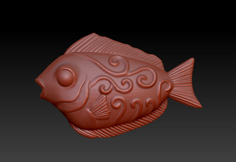 original new goldfish download goldfish sculpture 3d drawing download 3D Model .c4d .max .obj .3ds .fbx .stl .blend 
