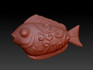 オリジナルの新しい金魚のダウンロード 金魚の彫刻 3D 図面のダウンロード 3Dモデル