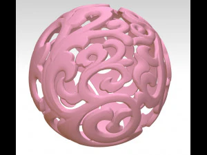 download 3d drawing of hollow ball in stl format 3D Model